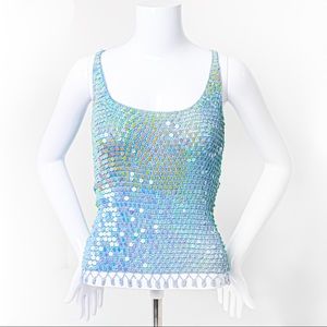 Caché beaded tank top